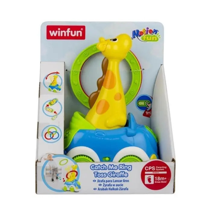 Winfun Автомобилче со жирафа Catch Me Ring Toss Giraffe, 3 прстени – слика 3