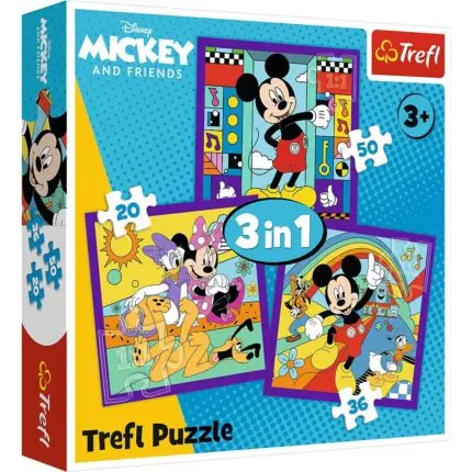Trefl Disney Mickey Mouse and Friends 3-in-1 puzzle, 20, 36 and 50 pieces