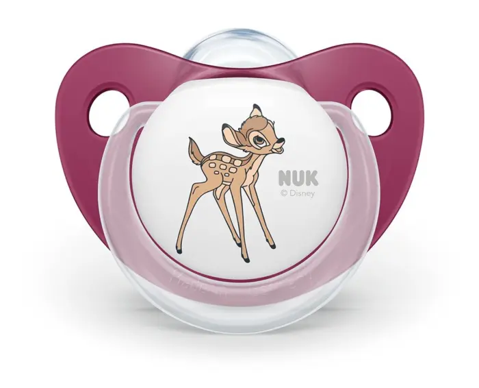 NUK Силиконска цуцла лажалка Disney Bambi, 18–36 месеци, 2 парчиња – слика 2