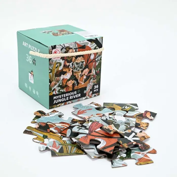 Art Puzzle in a cube box with handle, 36 pieces