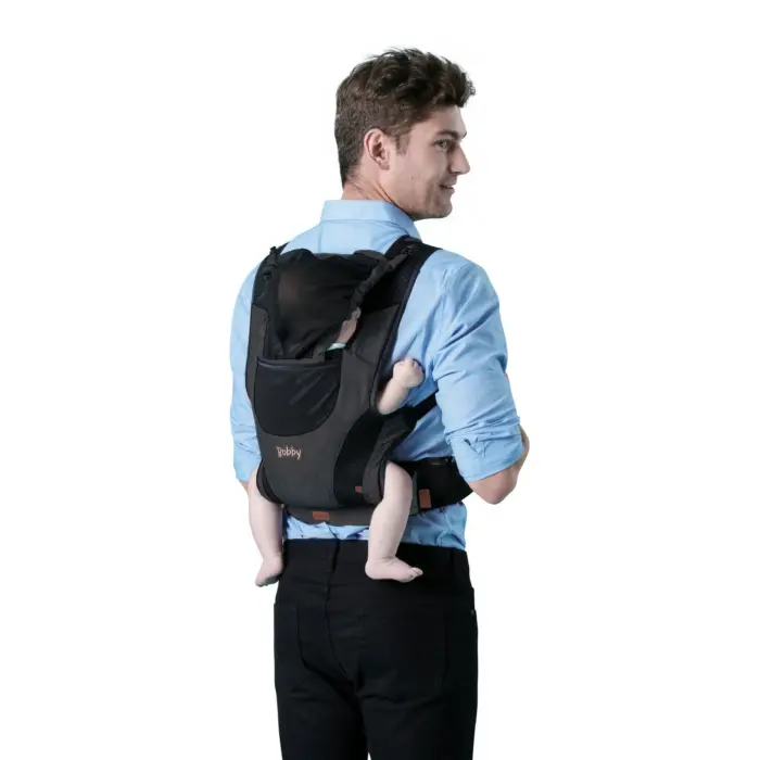 Chipolino Bobby baby carrier, 3 positions, ebony (black)