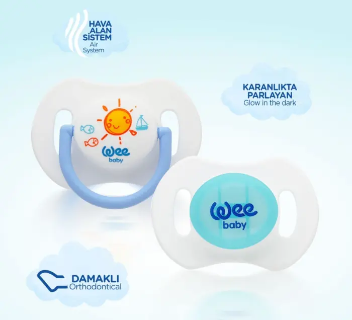Wee Baby Day and night pacifier set no. 2, 6–18 months, 2 pieces