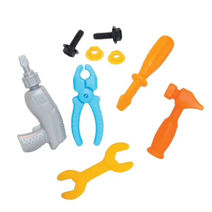 Dede Детски алат во куфер на тркала со телескопска рачка, жолт – слика 4