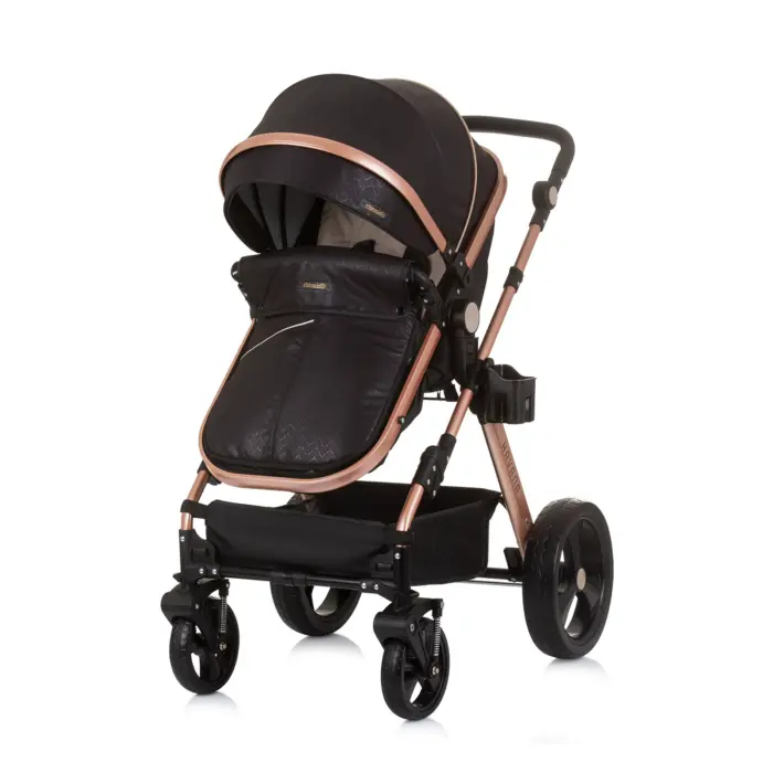 Baby Stroller Havana- Obsidian/Gold
