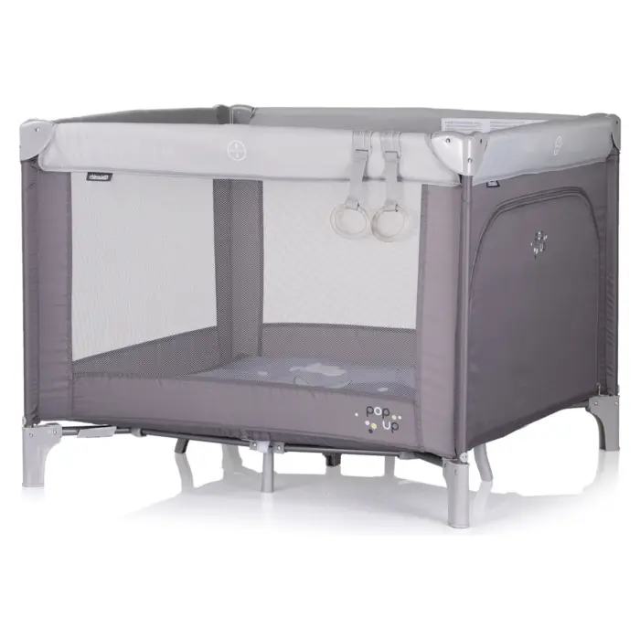 Chipolino Pop Up portable playpen 100×100 cm, Hippo grey