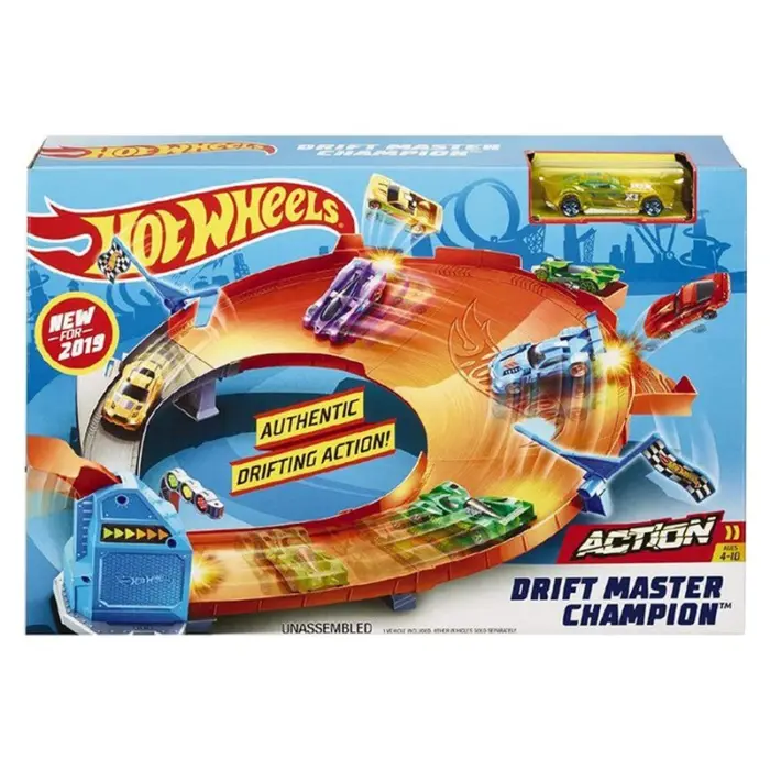 Hot Wheels Drift Master Champion track with one vehicle