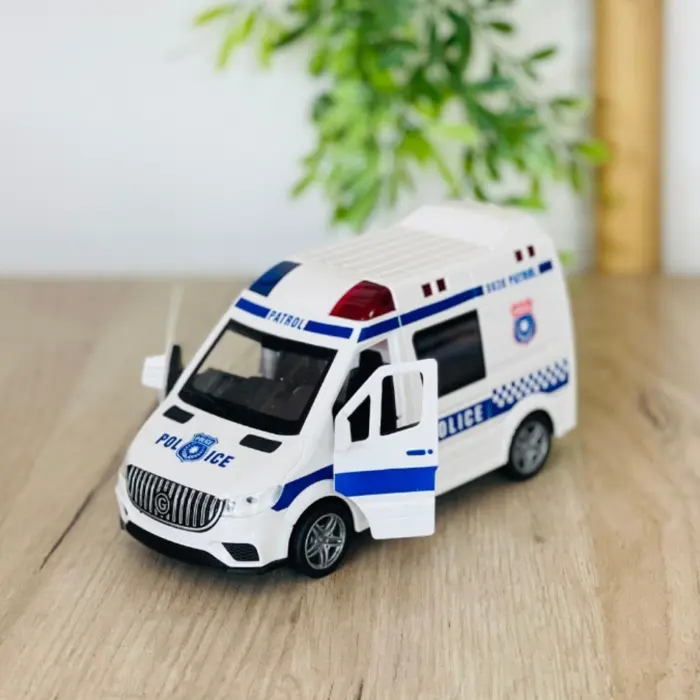 Интервентно комбе брза помош или полиција со светла, звук и чад, 17 cm – слика 4