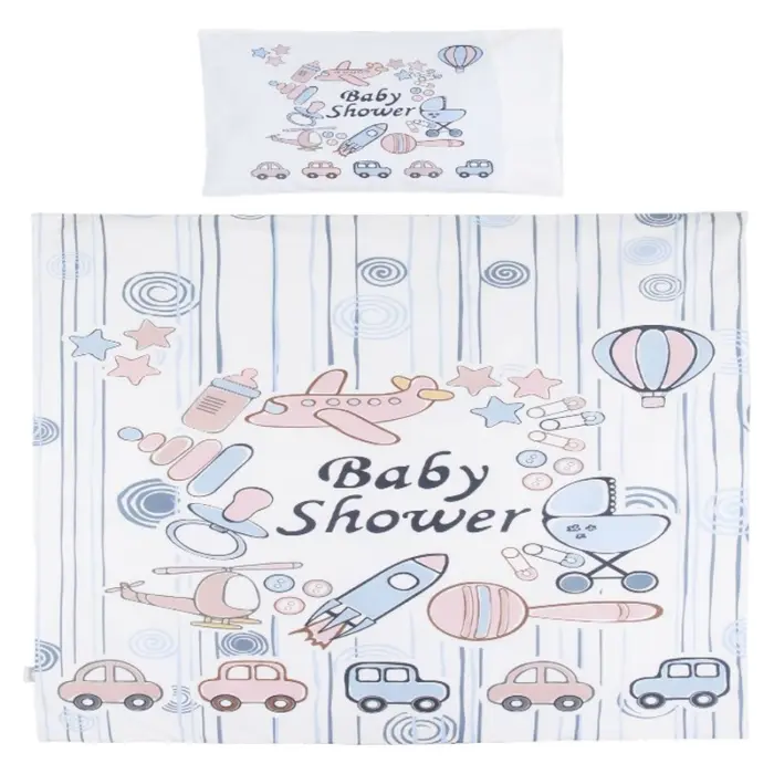 Chipolino Постелнина за креветче 5 дела, Ракета (Baby Shower)