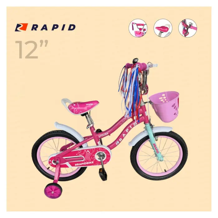 Bicycle 12 Rapid Stylish Pink