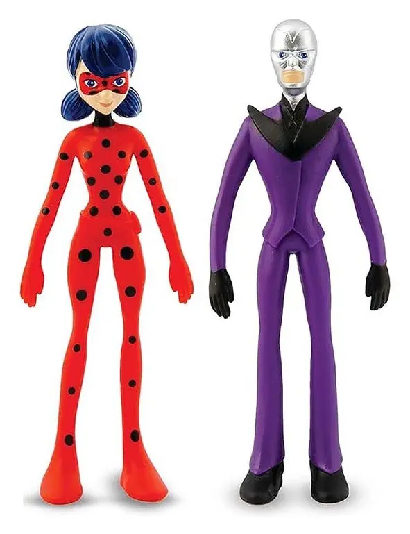 Miraculous Свиткливи фигури Bend-Ems Ladybug и Hawk Moth, 2 парчиња