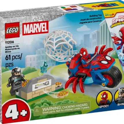 LEGO® Marvel Spidey на својот мотоцикл против Рино (11206)