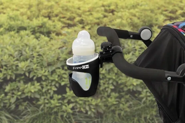 FreeON Stroller bottle and cup holder, black – image 2