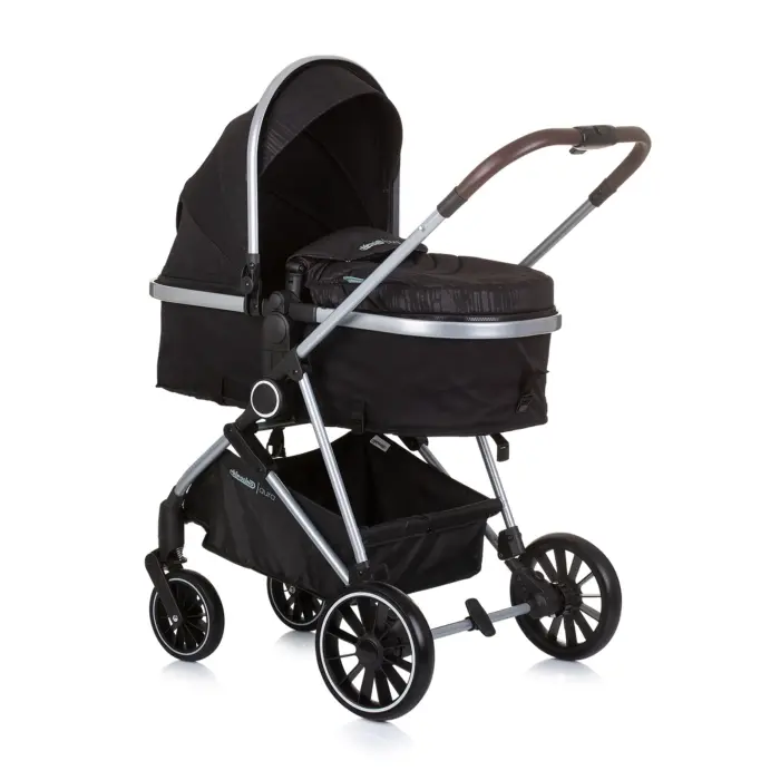 Baby Stroller AURA- Obsidian/Silver