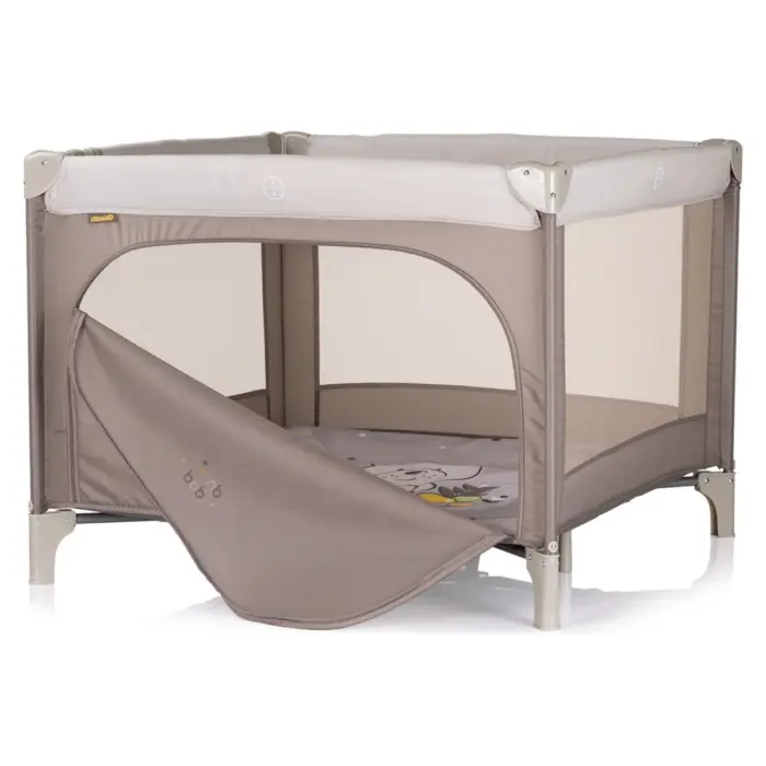 Kosh loje portativ Chipolino Pop Up 100×100 cm, Ariu bezhë