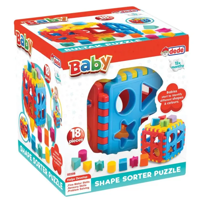 DEDE Bul-Tak shape sorter cube, 02209