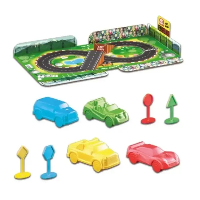 Dede ART CRAFT Cars Set modelling sand, 600 g, 9 pieces