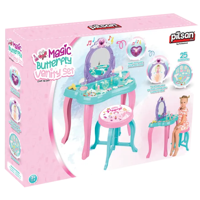 Vanity Mirror Table Set