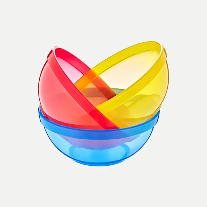 ak-r17b-900568dm-1 Babyjem Set of 3 deep feeding bowls in blue, red and yellow