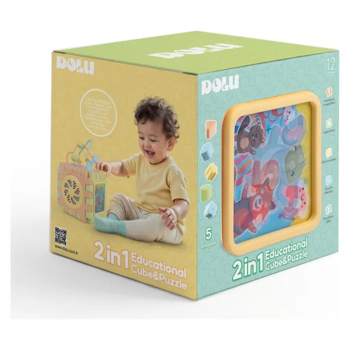 Kub edukativ dhe puzzle DOLU 2 në 1, 5292