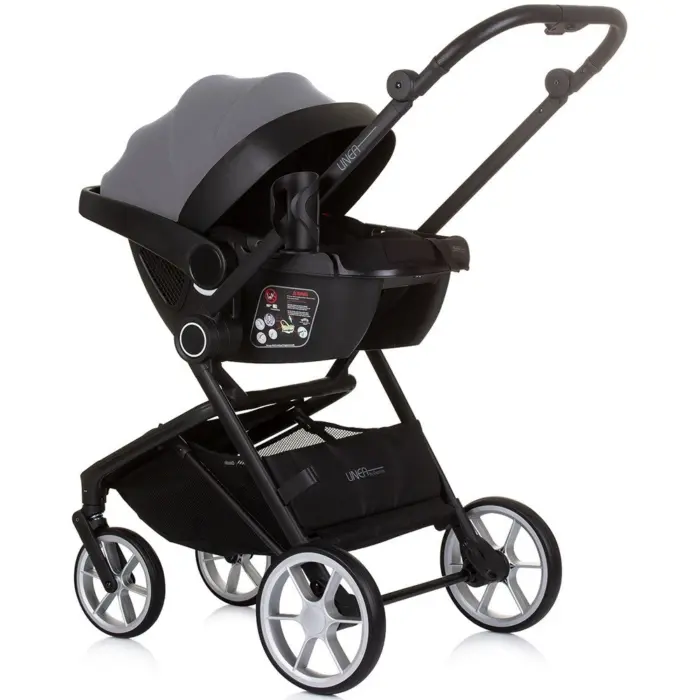 Chipolino Linea 3-in-1 baby stroller, Ash (grey)