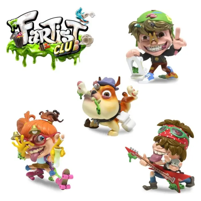 Fartist Club Figure with 10 funny fart sounds, assorted