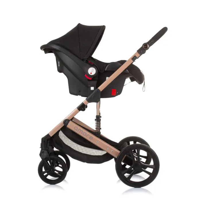Baby Stroller Amore- Obsidian/Gold
