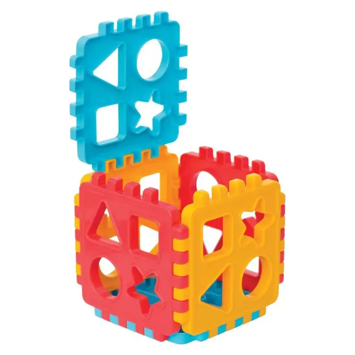 DEDE Bul-Tak shape sorter cube, 02209