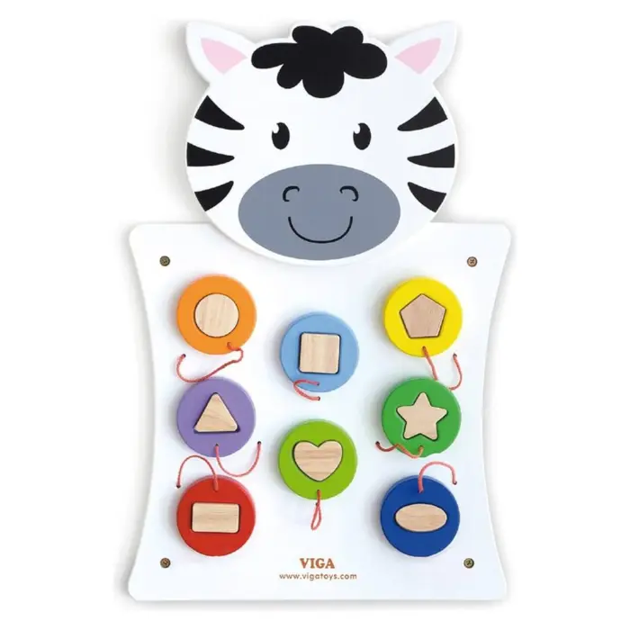 MGS Graphomotor wooden board Zebra with shapes, 50681