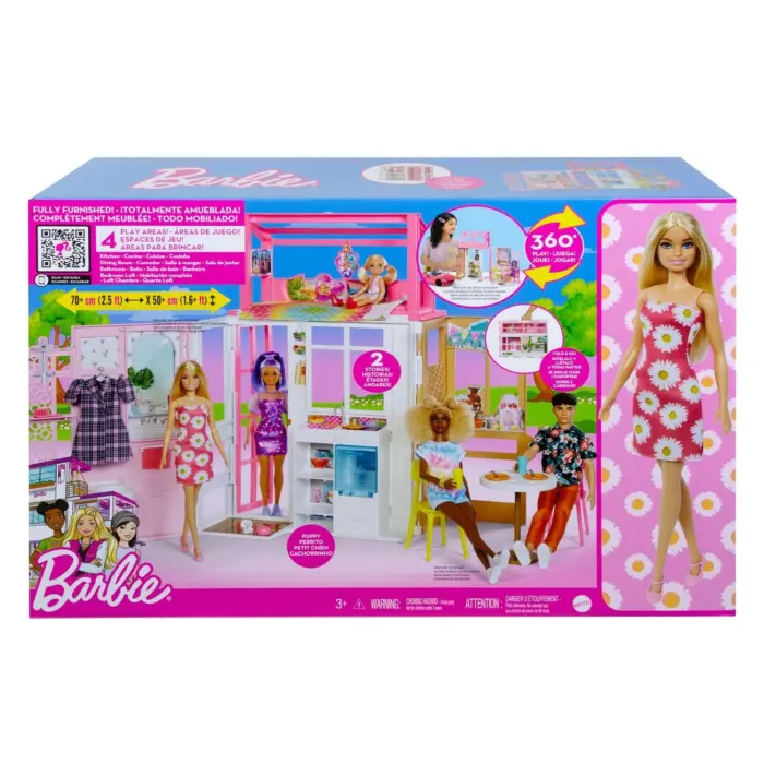 Barbie Vacation house with doll and puppy, on 2 levels – image 2
