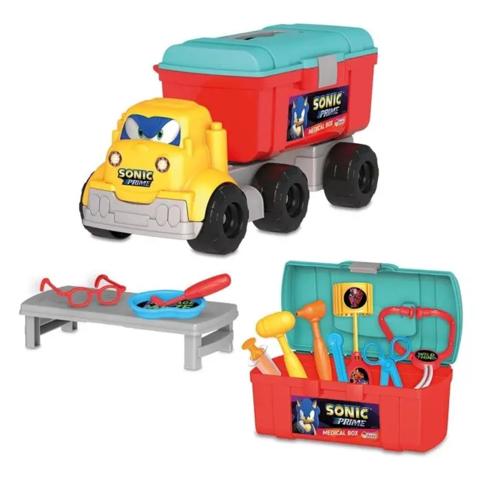 Kamion me set doktori Dede Sonic Prime Medical Box, i verdhë