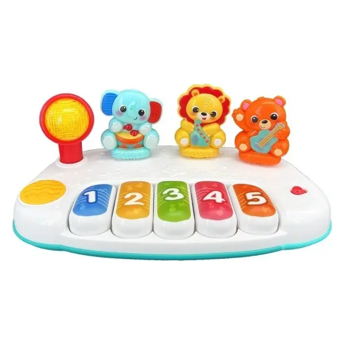 Winfun Бебешка клавијатура Jungle Pals Piano со животни од џунглата, 5 тастери Winfun Бебешка клавијатура Jungle Pals Piano со животни од џунглата, 5 тастери