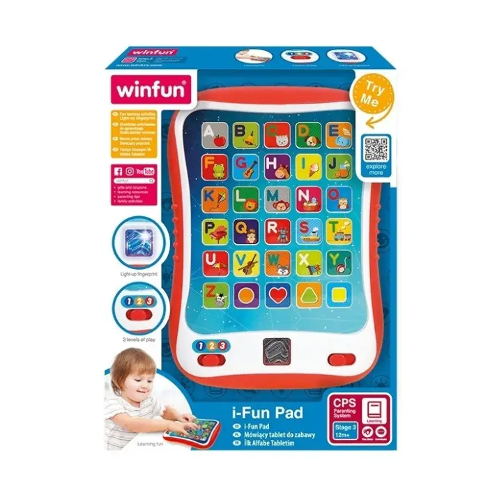 Winfun Детски таблет i-Fun Pad за учење на буквите, црвен – слика 2