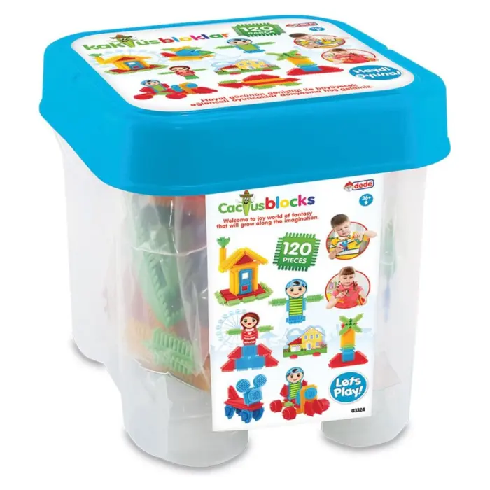 DEDE Cactus Blocks in a bucket, 120 pieces, 03324