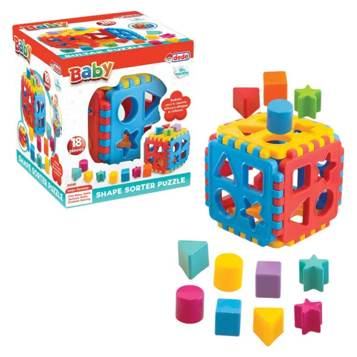 DEDE Bul-Tak shape sorter cube, 02209
