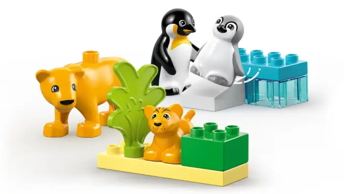 LEGO® DUPLO® Диви животински семејства: Пингвини и лавови (10442)