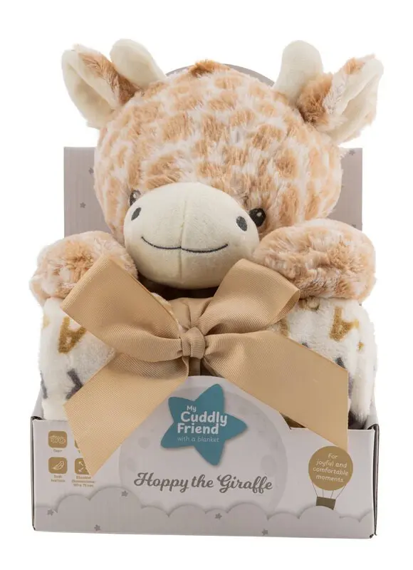Free2Play Plush giraffe Hoppy with blanket, gift set