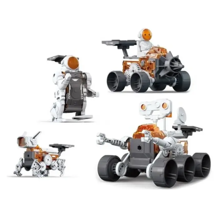 STEMX Set ndërtimi Space Adventure 4 në 1 me panel diellor, 138 pjesë