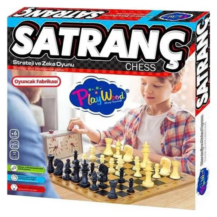PlayWood Chess with wooden board and plastic pieces