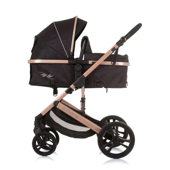 Baby Stroller Amore- Obsidian/Gold