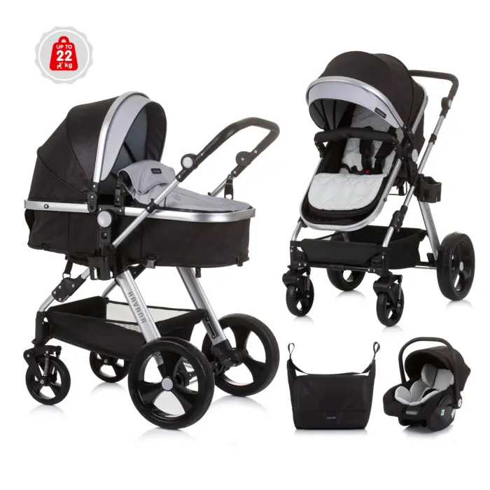 Baby Stroller Havana- Obsidian/Silver