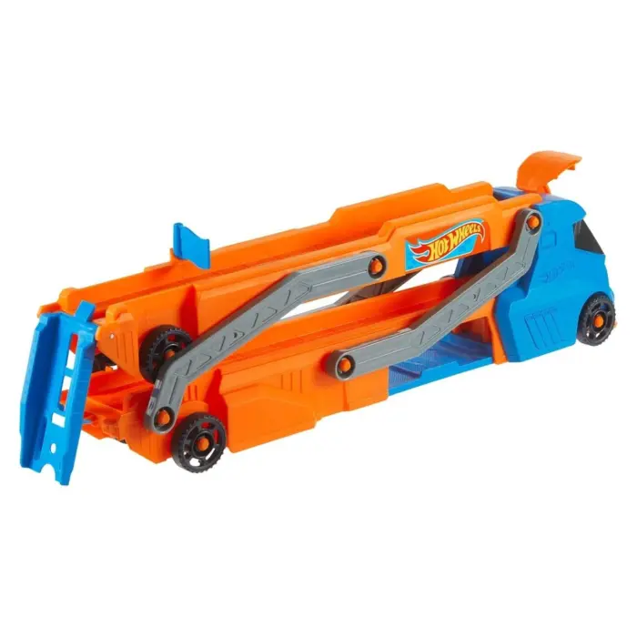 HOT WHEELS Камион-транспортер City Speed Track Transporter со рампа и количка, HYT83