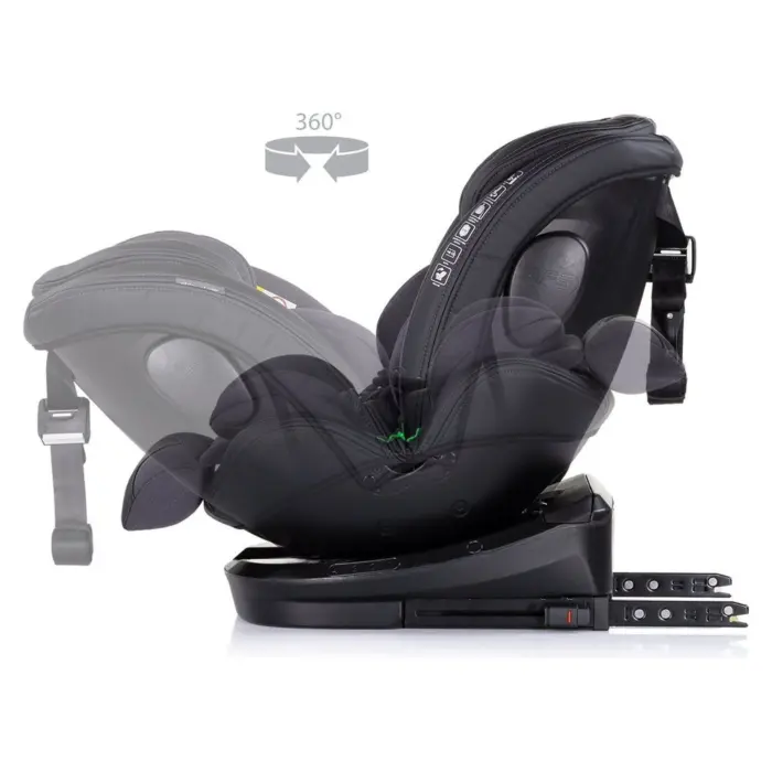 Karrige makine CHIPOLINO Hypnotic 360° i-Size me ISOFIX, 40-150 cm, antracit, STKHYP0253AN