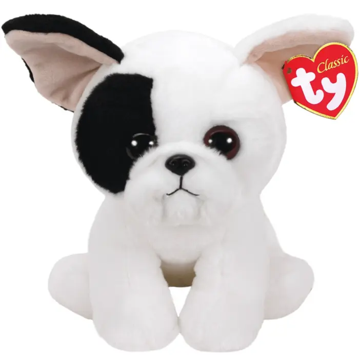 Ty Classic Këlysh pelushi i bardhë Marcel me njollë të zezë, 24 cm