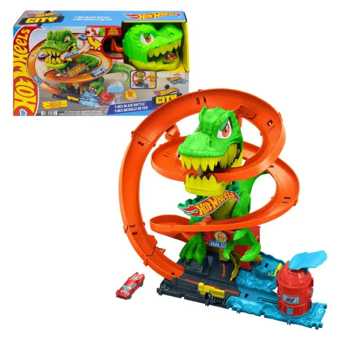Hot Wheels City Set Toy City T-Rex