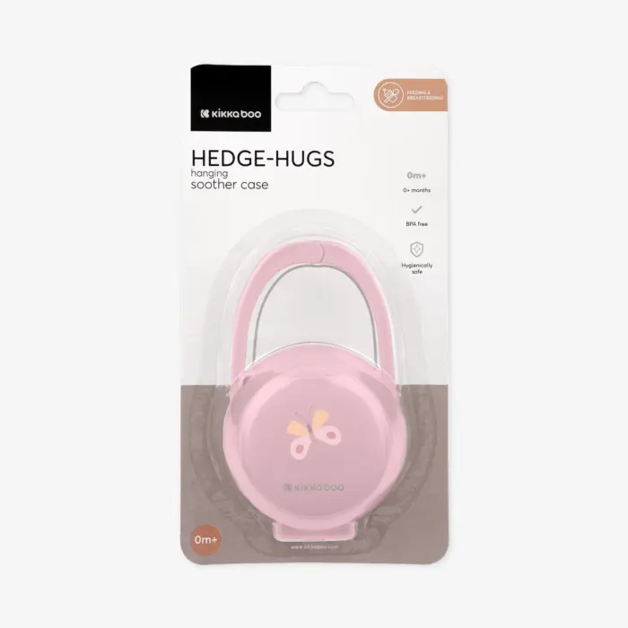 Kikka Boo Кутија за чување цуцла Hedge Hugs, розова – слика 3