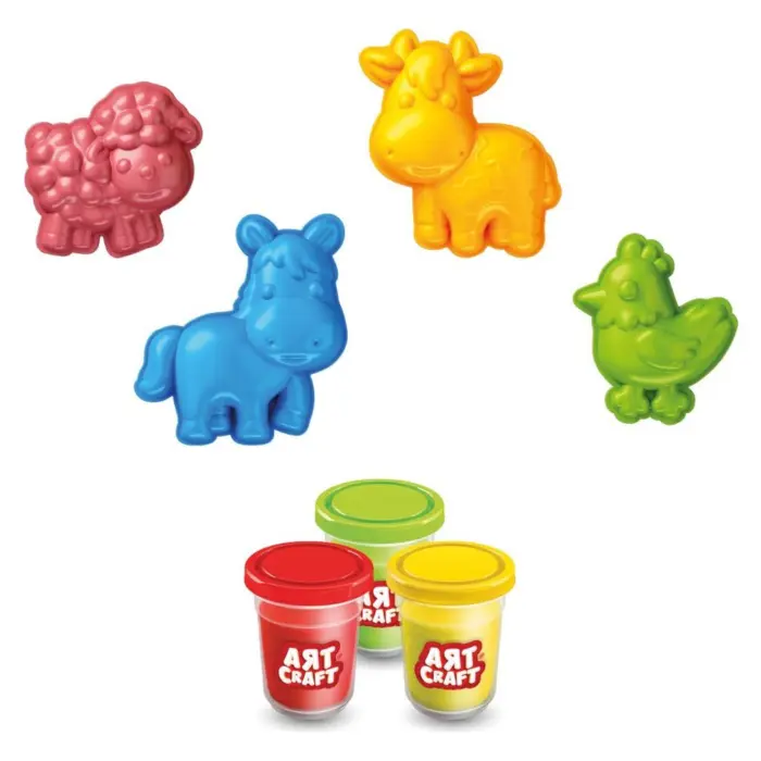 ART CRAFT Farm Animals play dough set, 168 g, 03993