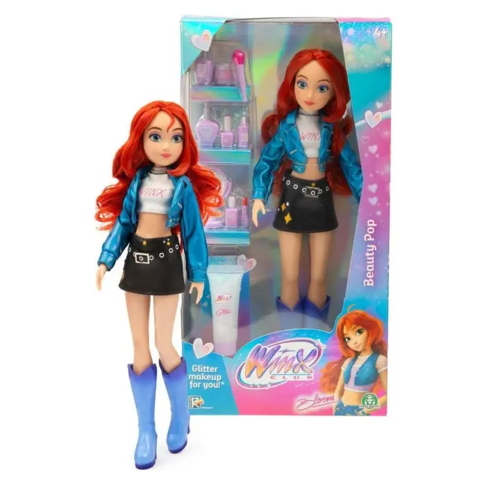 Winx Club Beauty Pop doll with cosmetic accessories, 27 cm (assorted)