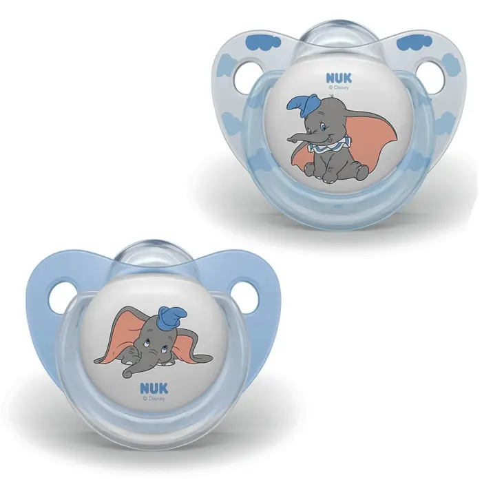 NUK Силиконска цуцла лажалка Disney Dumbo, 6–18 месеци, 2 парчиња