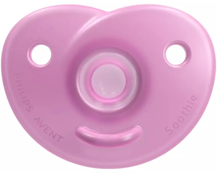 Philips Avent Çucël qetësuese silikoni Soothie 0–6 muaj, 2 copë, rozë
