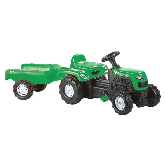 DOLU Ranchero pedal tractor with trailer, green, 8246